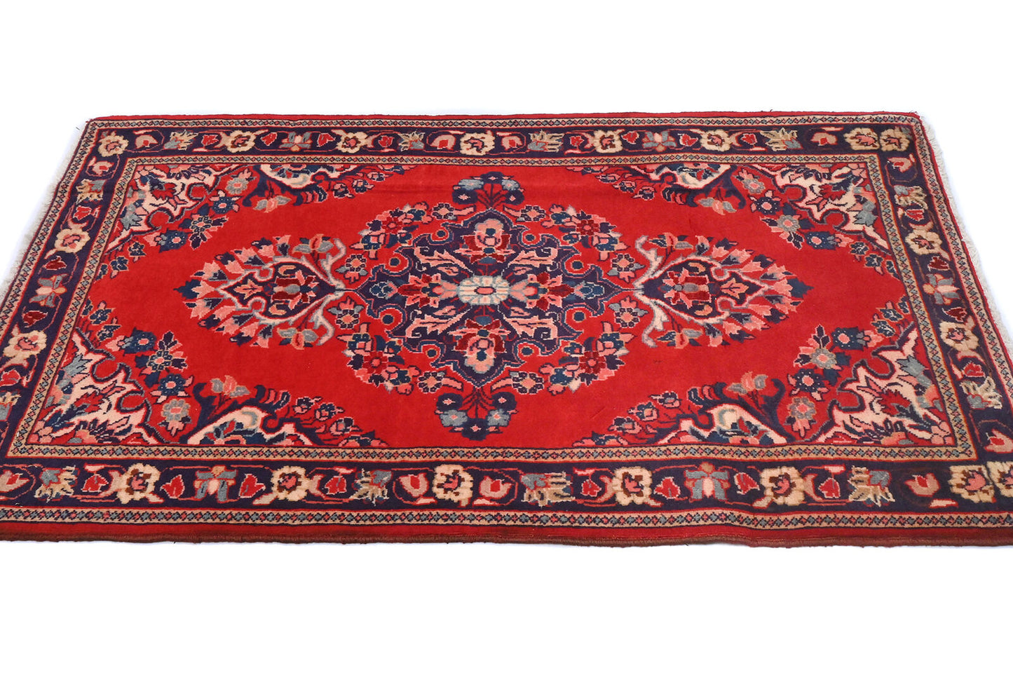 2'2X3'8 Ft Handmade Oriental Area Rug Red Tribal