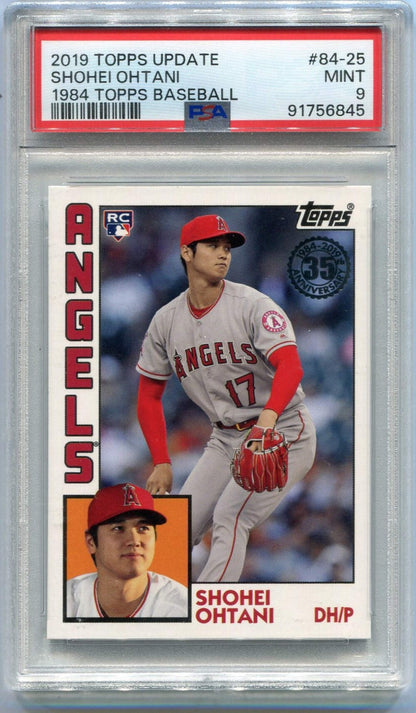 Shohei Ohtani 2019 Topps Update Rc #84-25 Psa Graded 9