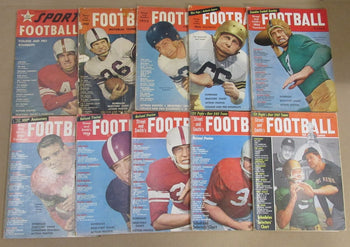 197433 1950-1959 Street & Smith Football Yearbook Lot of 10