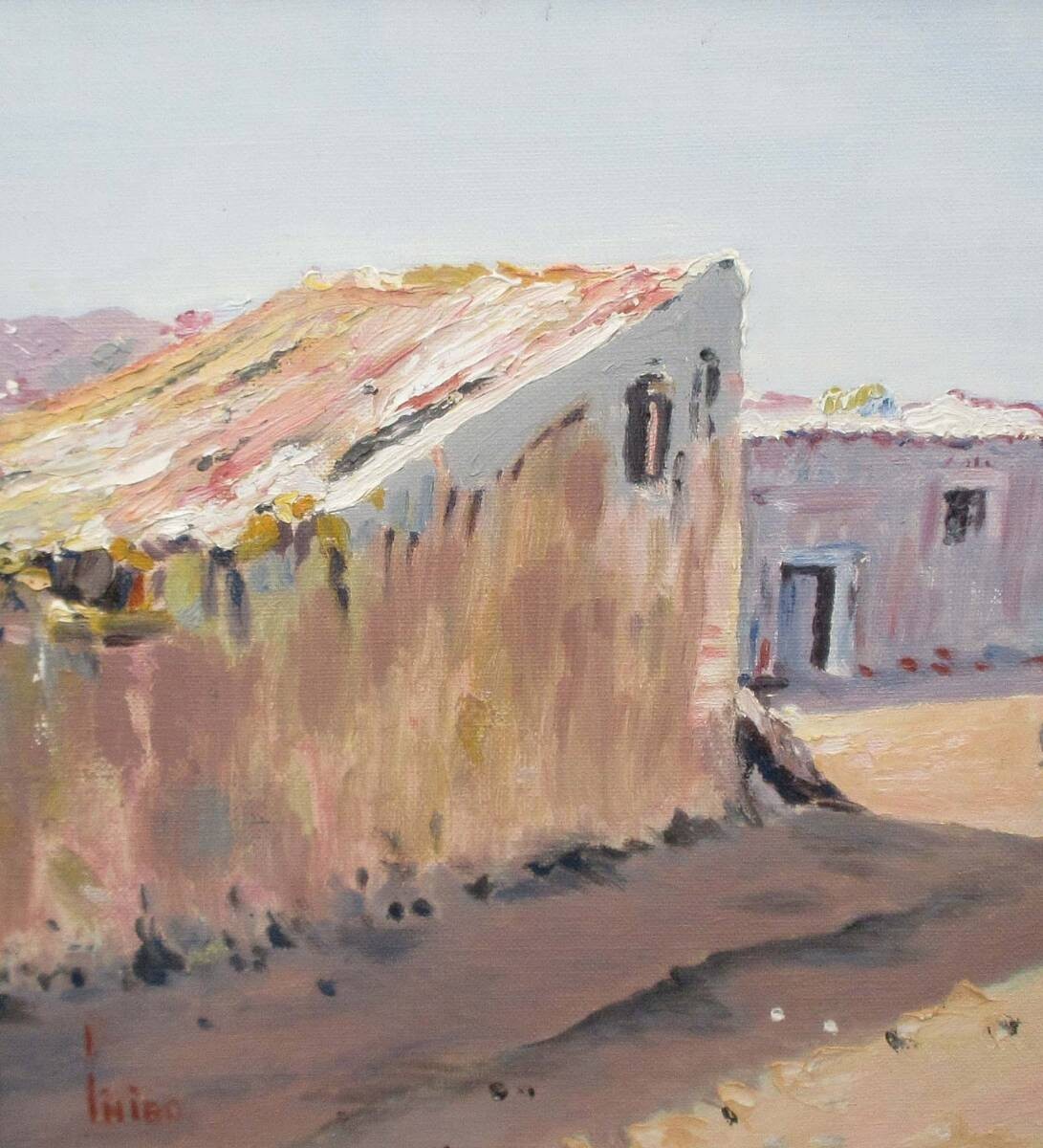 Manuel De Iigo Pueblo Castellano Original Oil Painting Spain Landscape Signed