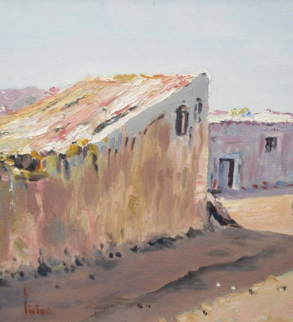 Manuel De Iigo Pueblo Castellano Original Oil Painting Spain Landscape Signed