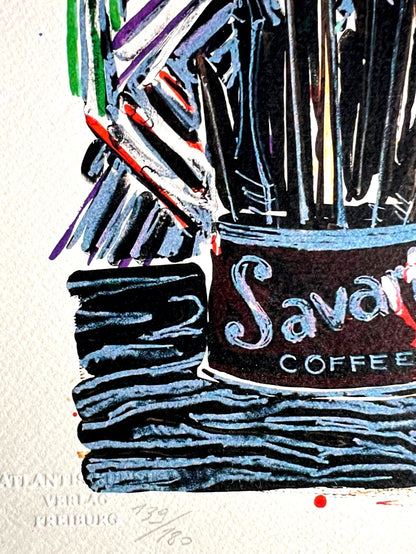 Jasper Johns Lithograph Coa Signed Op Numbered By Hand -180 Ex