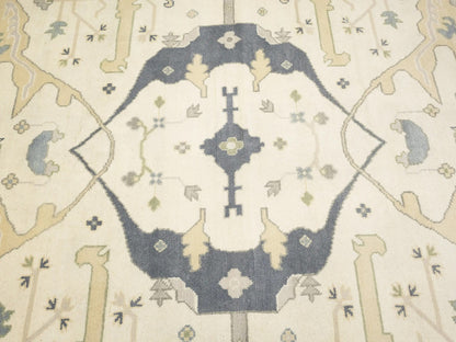 Handmade Extra Large Oushak Oriental Rug Cream