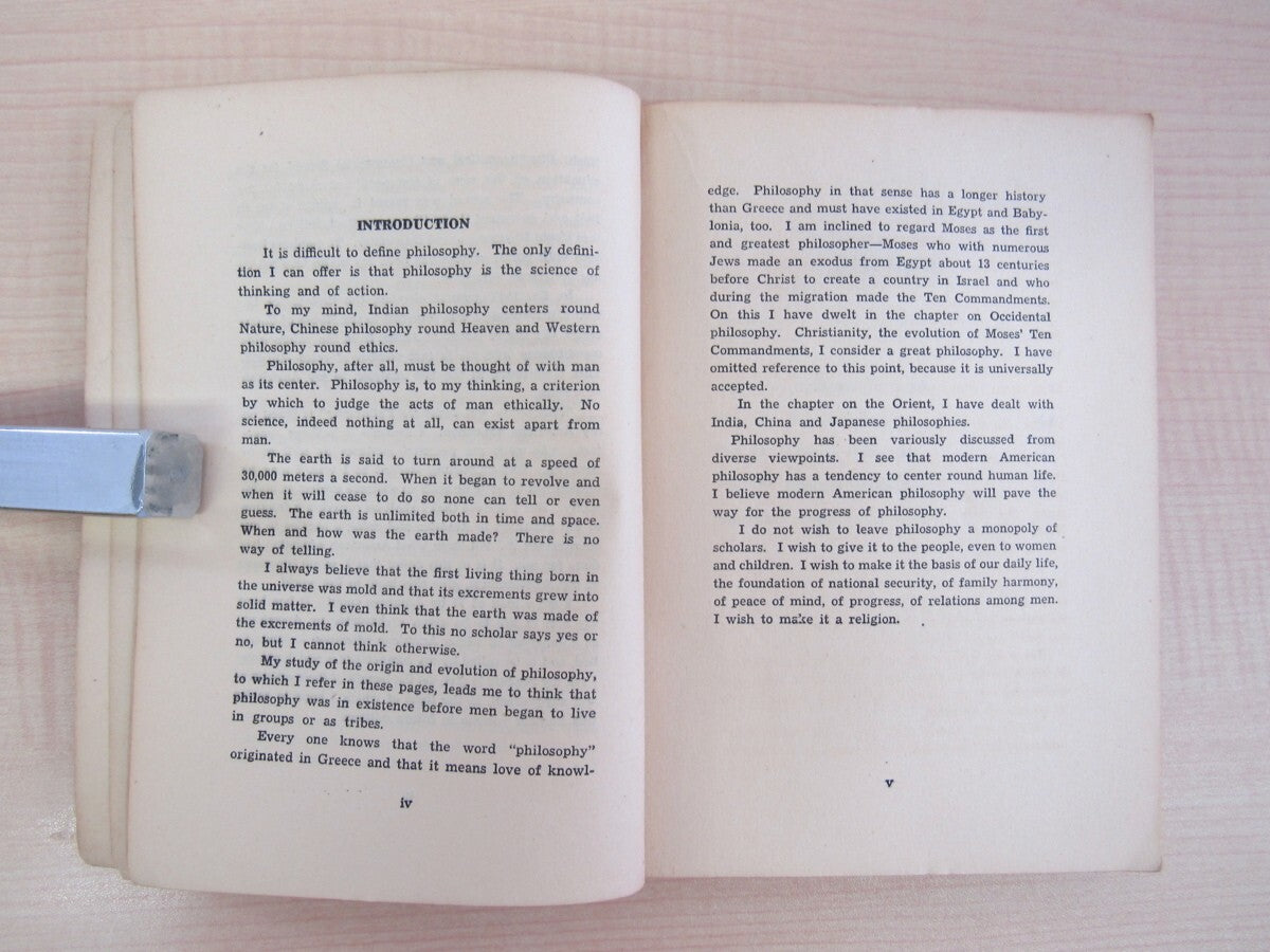 Hajime Hoshi Philosophy And Japanese Philosophy 1St Edition Signed 1949 Hc