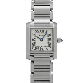 Cartier Tank Franaise Sm W51008Q3 Silver Ladies Used Watch #363325