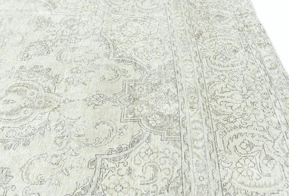 Distressed Vintage Oriental Rug Floral Dining