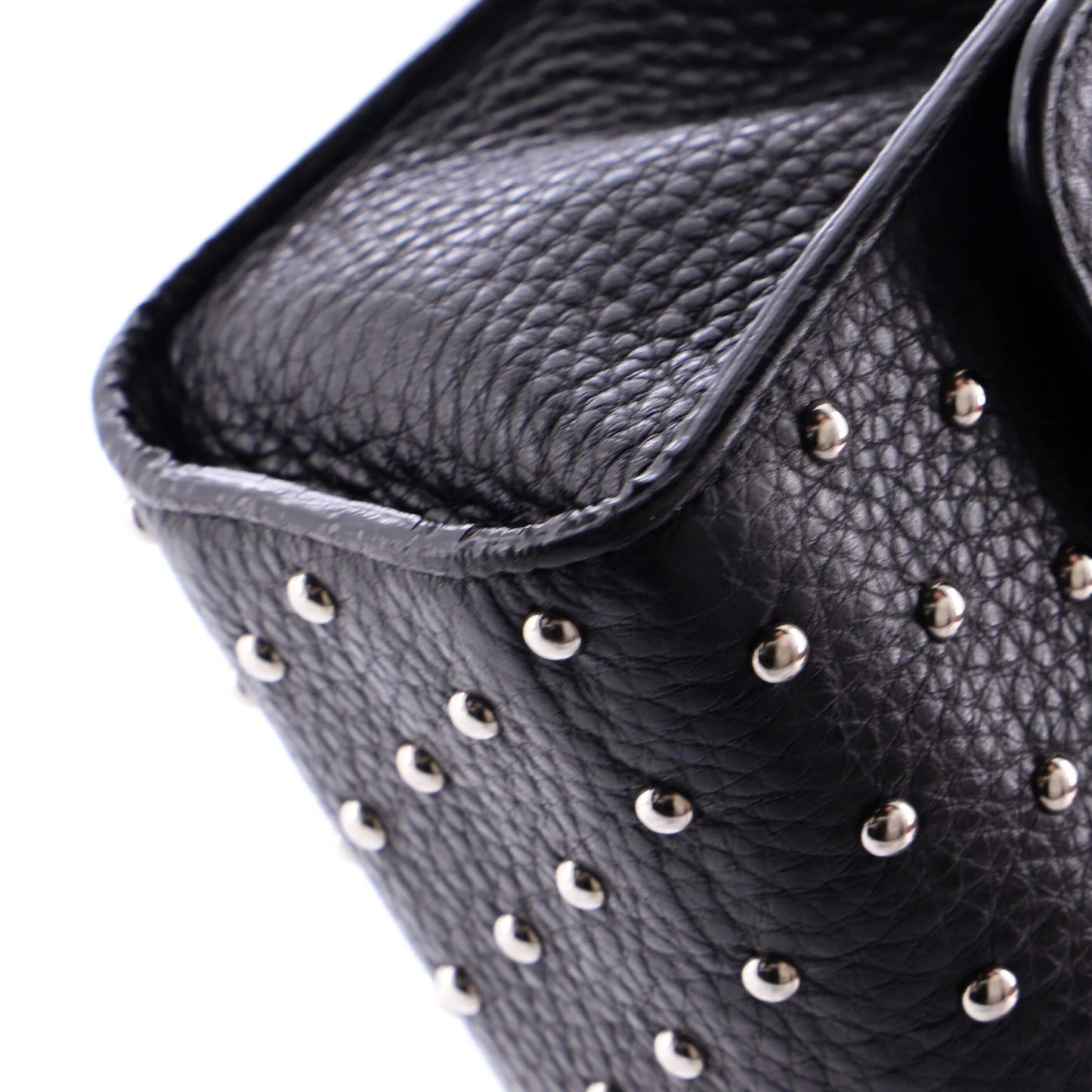 Gucci Miss Bamboo Shoulder Bag Studded Leather Medium