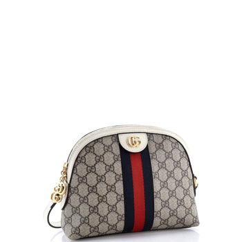Gucci Ophidia Dome Shoulder Bag Gg Coated Canvas Small