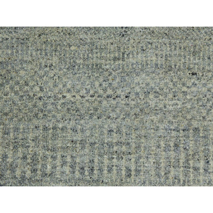 11'10"X15'4" Templeton Gray Undyed Wool Hand Knotted Grass Oversized Rug