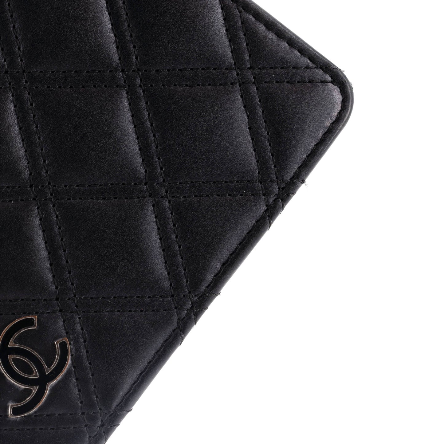 Chanel Double Stitch L-Yen Wallet Quilted Lambskin