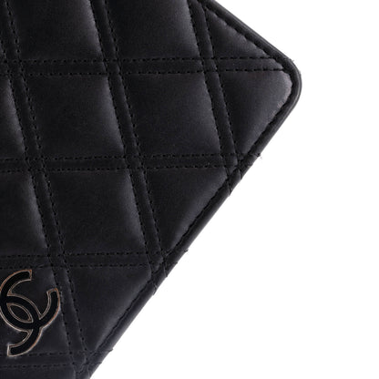Chanel Double Stitch L-Yen Wallet Quilted Lambskin