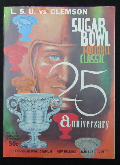 January 1, 1959 Sugar Bowl L.S.U. Vs. Clemson