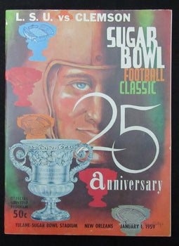 January 1, 1959 Sugar Bowl L.S.U. Vs. Clemson
