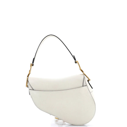 Christian Dior Saddle Handbag Leather Medium