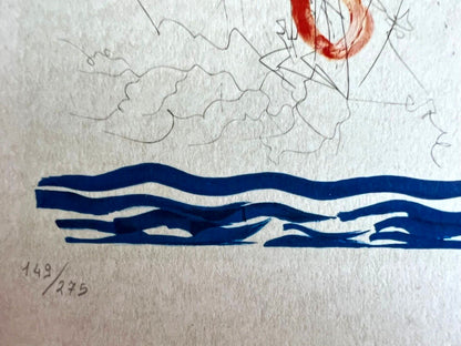 Salvador Dal Lithograph Coa Signed Numbered By Hand Pencil