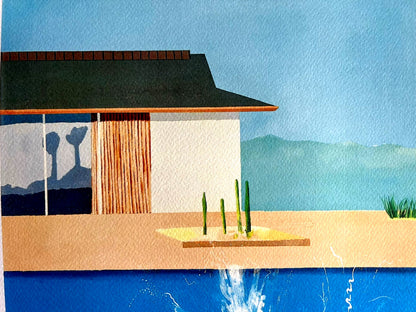 David Hockney Lithograph Handmade Coa Signed Op Numbered By Hand **