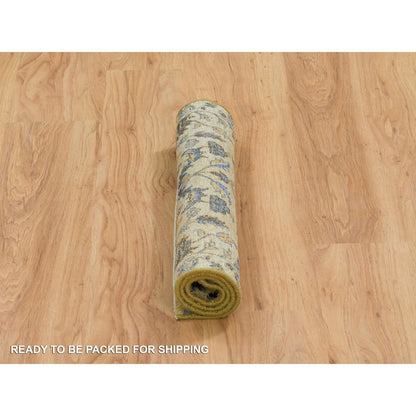 2'X3' Brown Hand Knotted Cypress Tree Design Silk With Wool