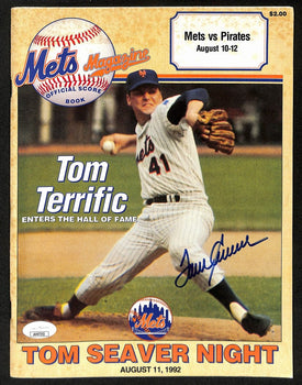 Tom Seaver HOF Signed/Autograph 1992 Seaver Night Program/Scorecard Mets 201469