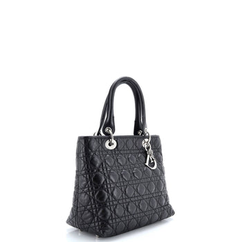 Christian Dior Lady Dior Soft Tote Cannage Quilt Lambskin Medium