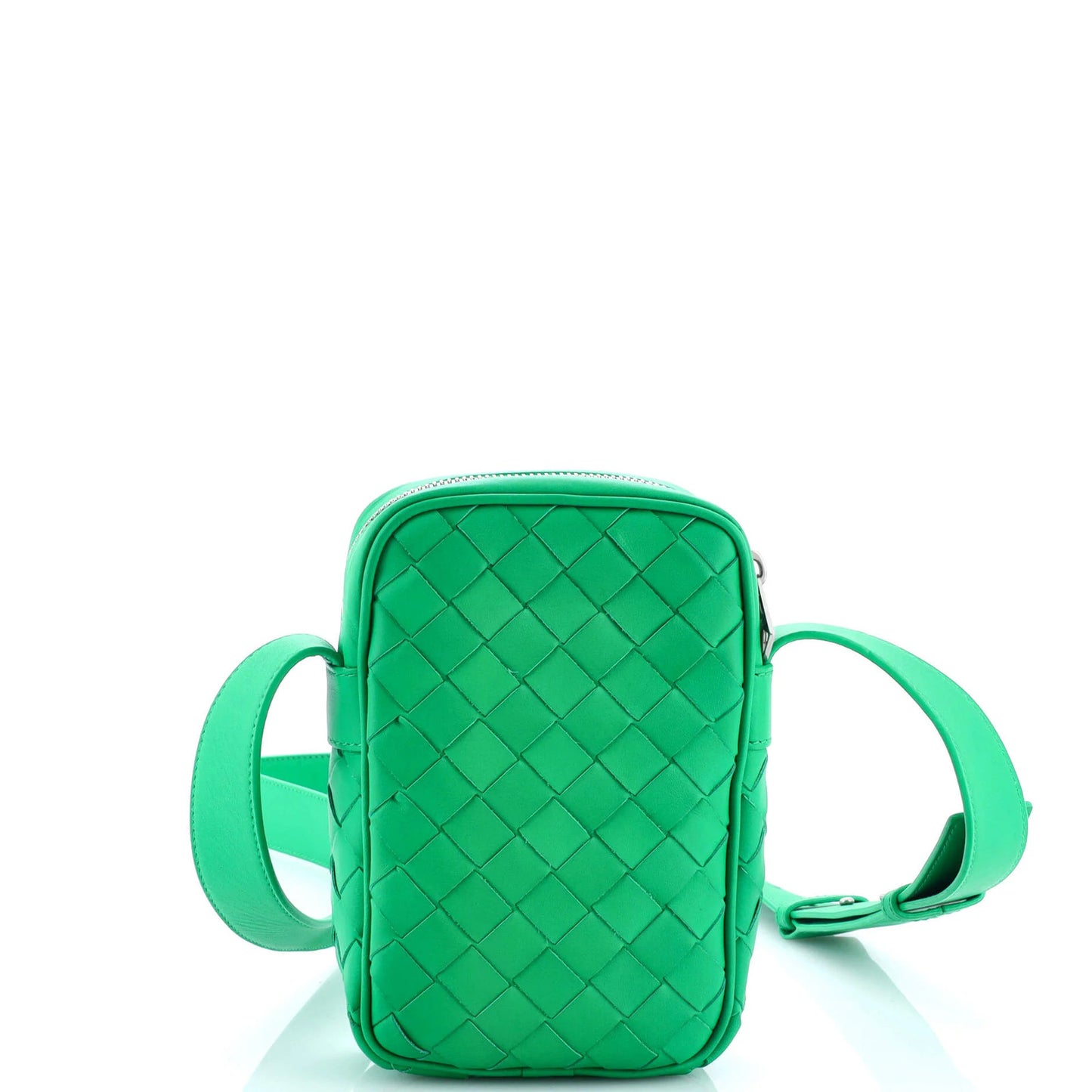 Bottega Veneta Zipped Phone Crossbody Bag Intrecciato Nappa
