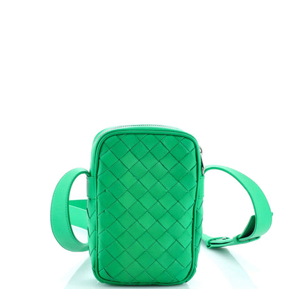 Bottega Veneta Zipped Phone Crossbody Bag Intrecciato Nappa