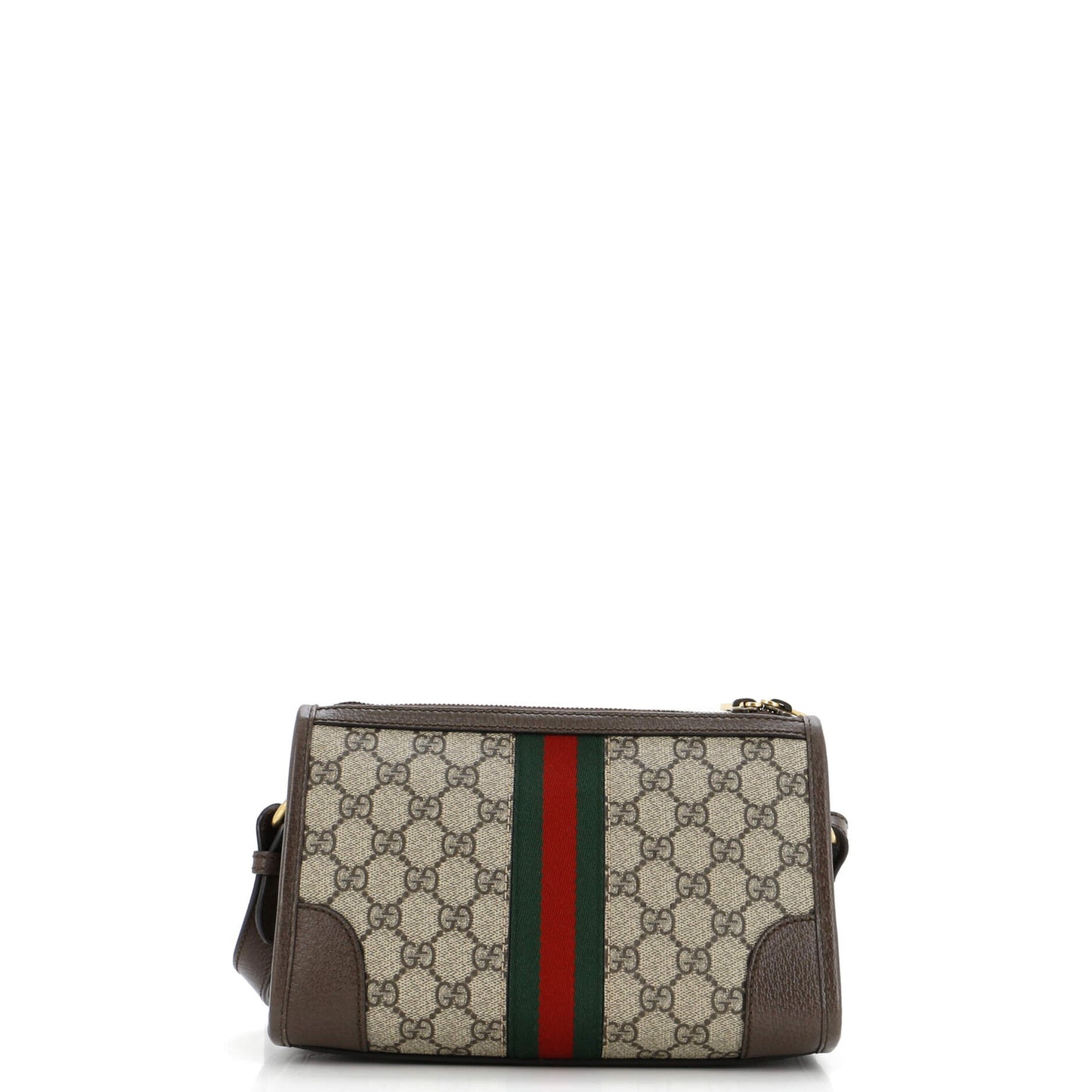 Gucci Ophidia Zip Messenger Bag Gg Coated Canvas With Leather Small