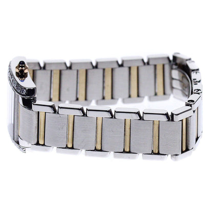 Cartier Tank Franaise Sm Aftermarket Diamond Bezel Watch Women