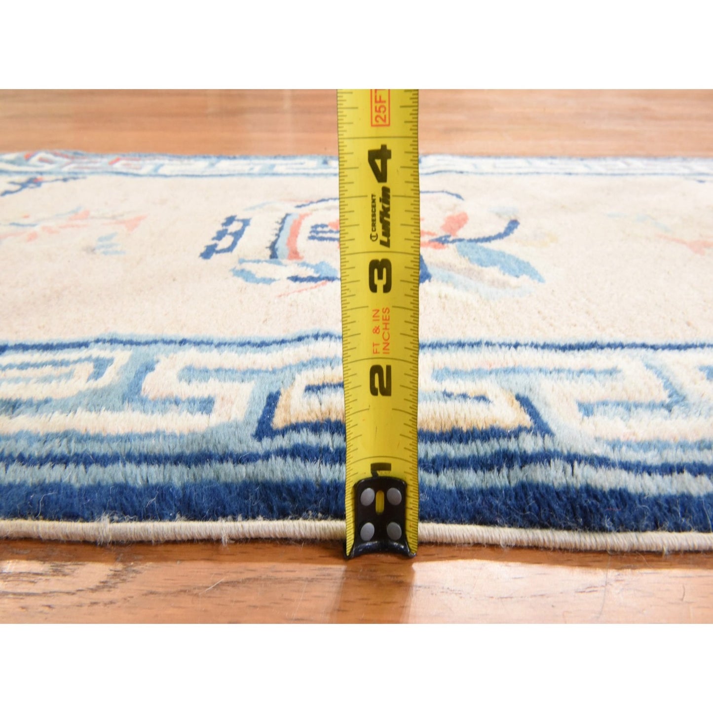 2'X3'9" Light Brown Antique Peking Chinese Hand Knotted Pure Wool Mat Rug