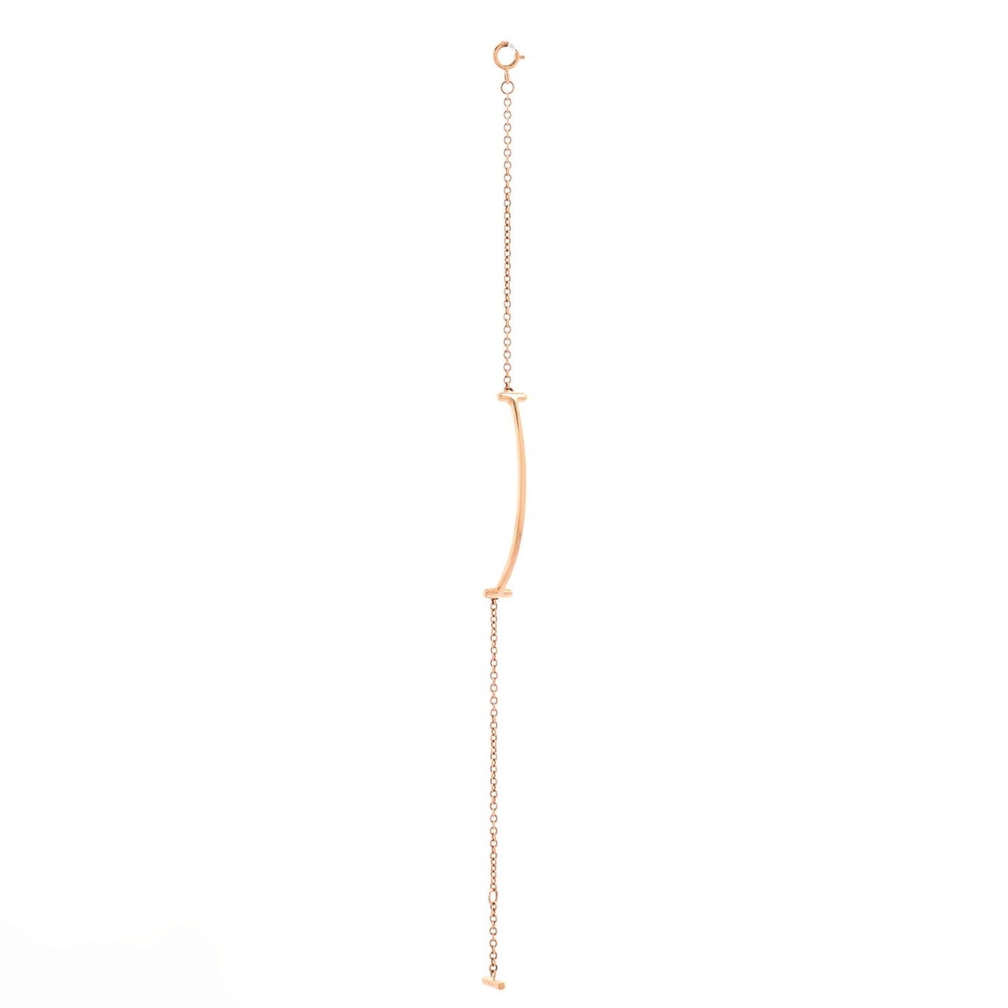 Tiffany & Co. T Smile Chain Bracelet 18K Rose Gold Medium