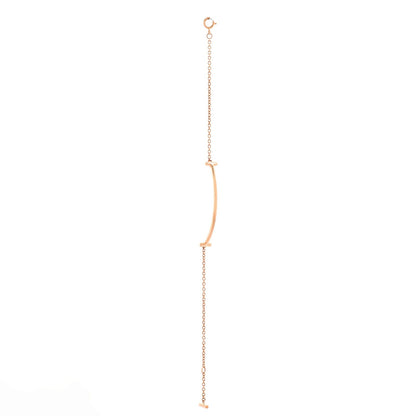 Tiffany & Co. T Smile Chain Bracelet 18K Rose Gold Medium