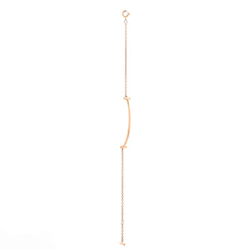 Tiffany & Co. T Smile Chain Bracelet 18K Rose Gold Medium