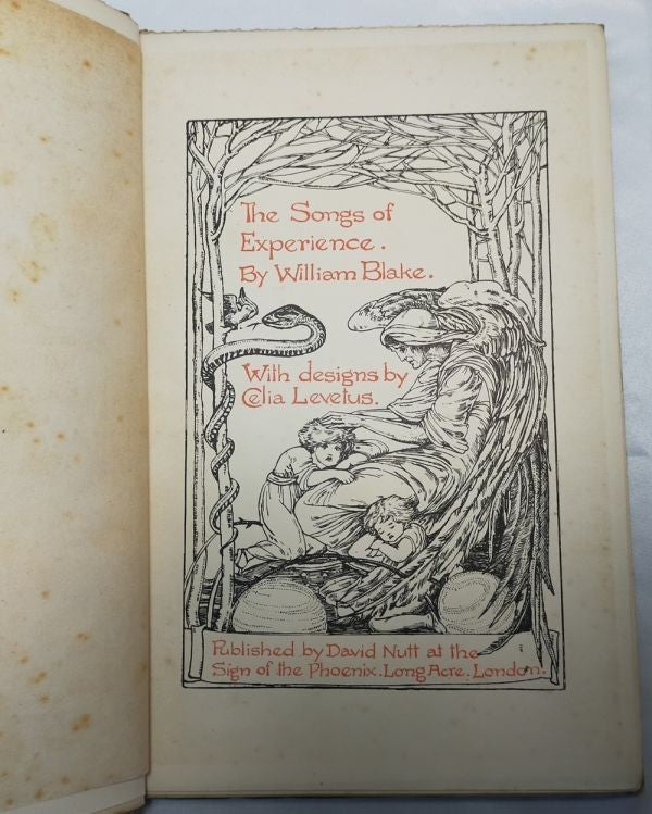 William Blake Songs Of Experience 1902 David Nutt First Edition Celia Levetus