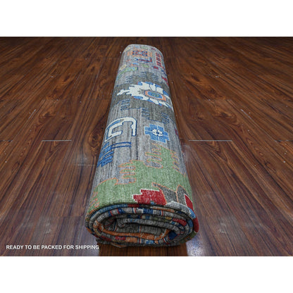 10'X14' Gray Mahal Large Elements All Over Aryana Collection Oriental Rug
