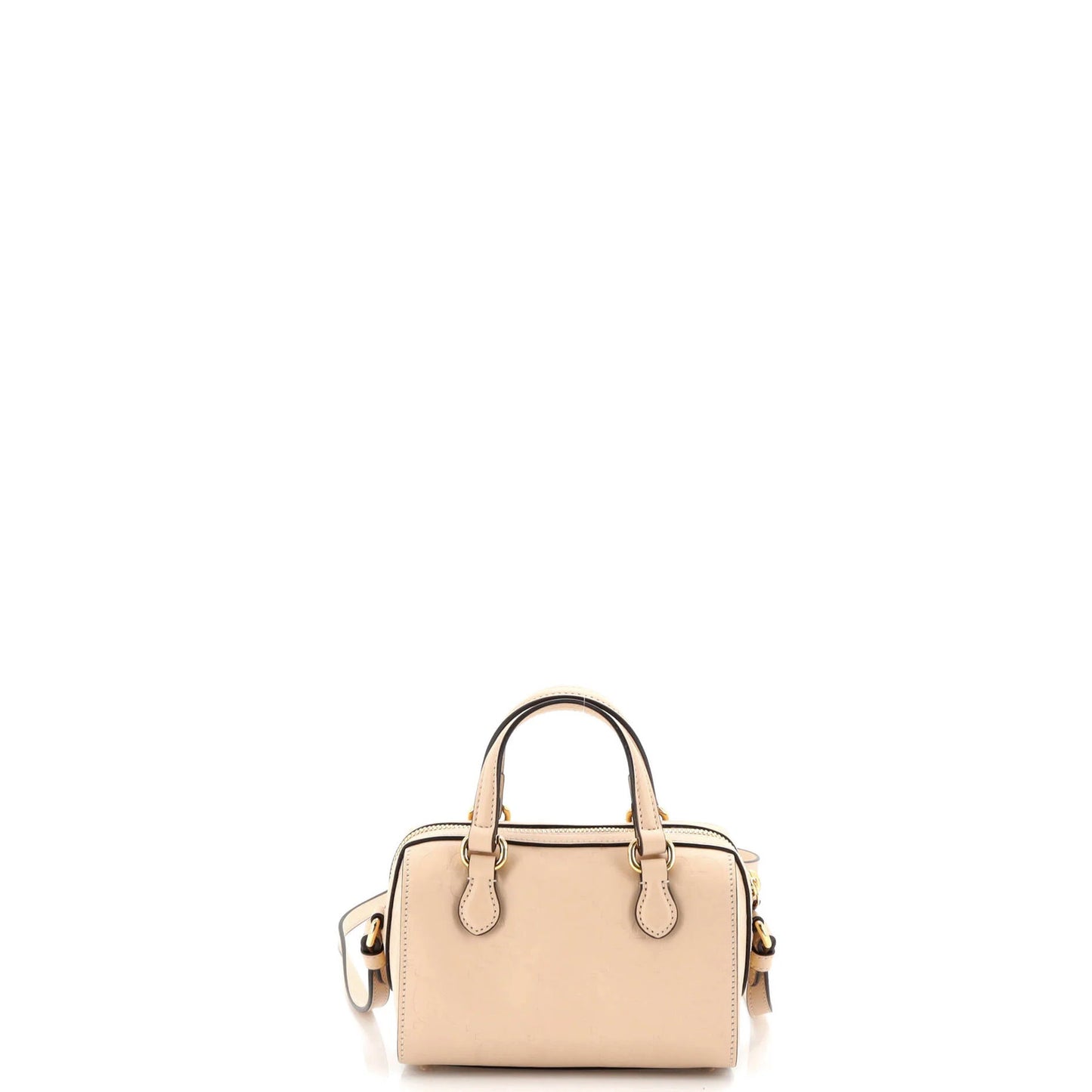 Gucci Convertible Top Handle Bag Jumbo Gg Embossed Leather Mini