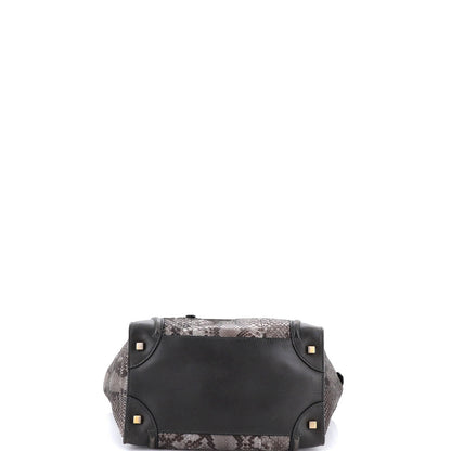 Celine Luggage Bag Python And Leather Mini