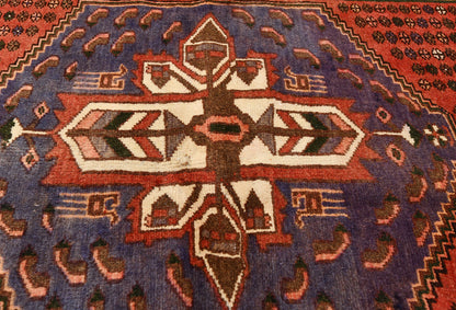 Hand-Knotted Oriental Rug Rusty Red Tribal Design