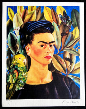 Frida Kahlo Lithograph Coa Numbered Hand Signed Limited