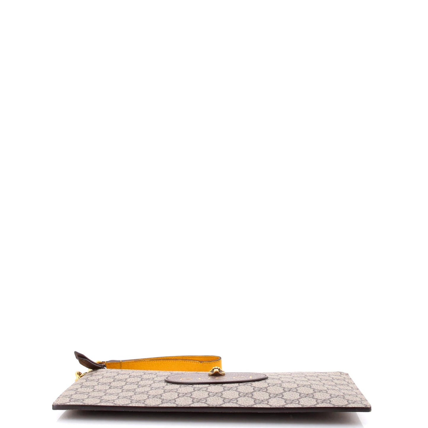 Gucci Neo Vintage Wristlet Pouch Gg Coated Canvas