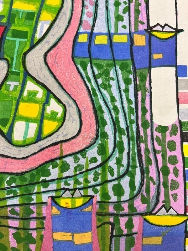 Friedensreich Hundertwasser Original Woodblock