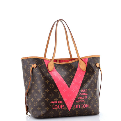 Louis Vuitton Neverfull Nm Tote Limited Edition Cities V Monogram Canvas Mm