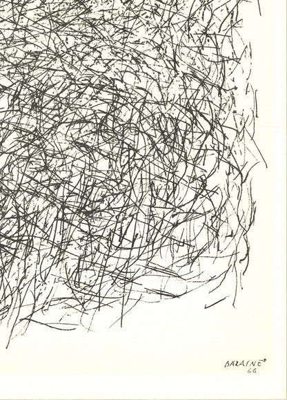 Contemporary JEAN RENE BAZAINE Composition VIII 15" x 11" Lithograph 1968