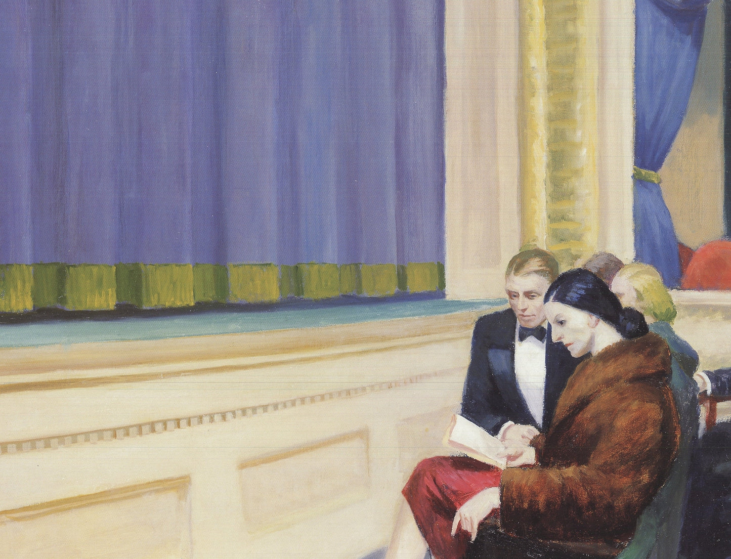 Edward Hopper First Row Orchestra " Offset Lithograph Realism