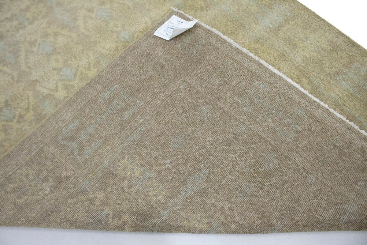 6X9 Ft Hand-Knotted Wool Chobi Peshawar Rug Muted