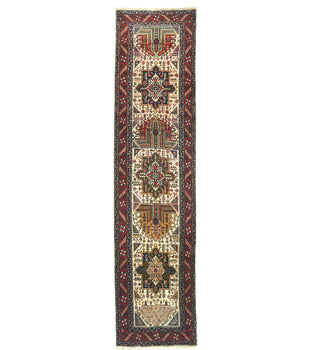 Hand-Knotted Wool Oriental Runner Rug 3X12 ft