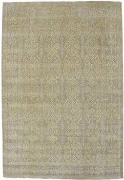 6X9 Ft Hand-Knotted Wool Chobi Peshawar Rug Muted