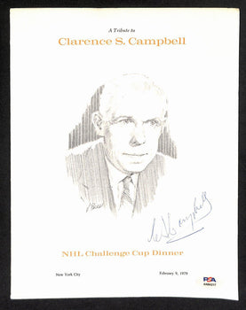 Clarence Campbell Signed/Auto 2/9/1979 Tribute