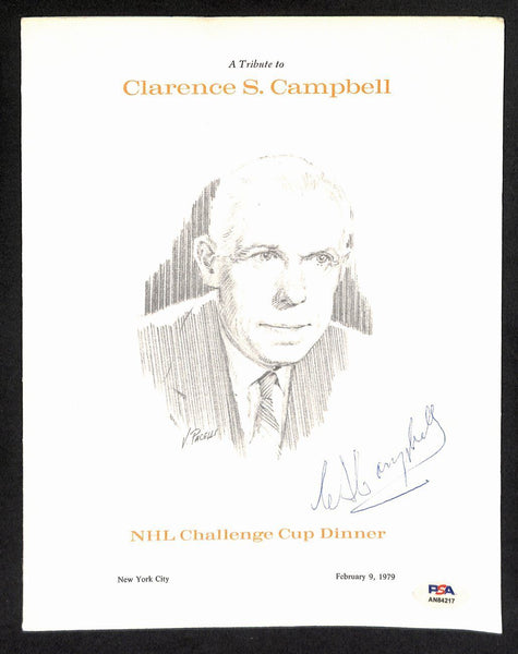 Clarence Campbell Signed/Auto 2/9/1979 Tribute