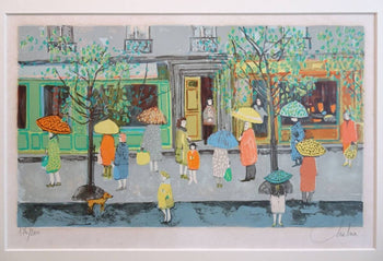 Nathalie Chabrier Lithograph Print France Signed 176/200 Framed Authentic