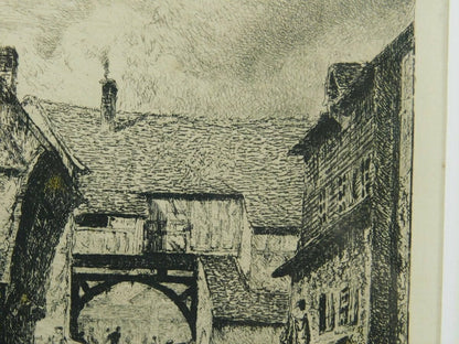 Paul Huet (Paris) Original Etching Pencil Signed Numbered Framed
