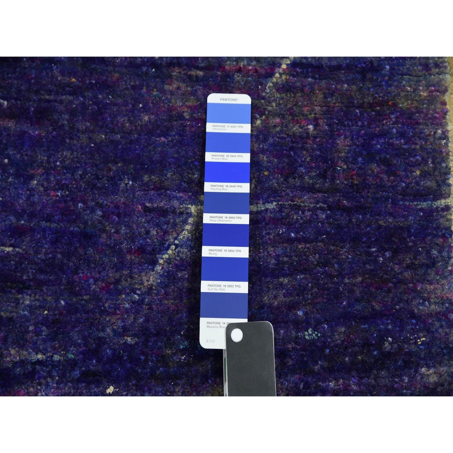 8'8"x12'1" Blue The Empire State Building Silk & Wool Hand Oriental Rug